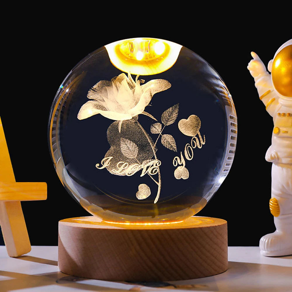 Flambery Crystal Ball Lamp