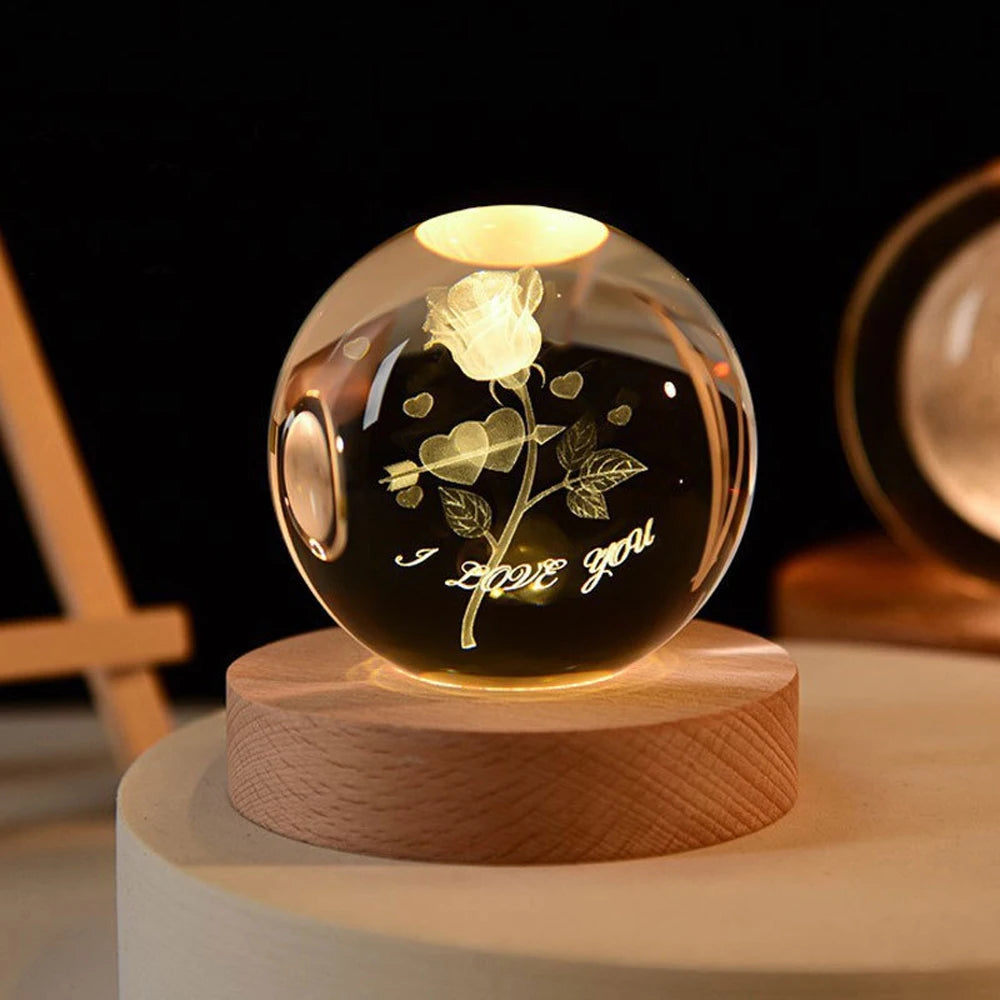 Flambery Crystal Ball Lamp