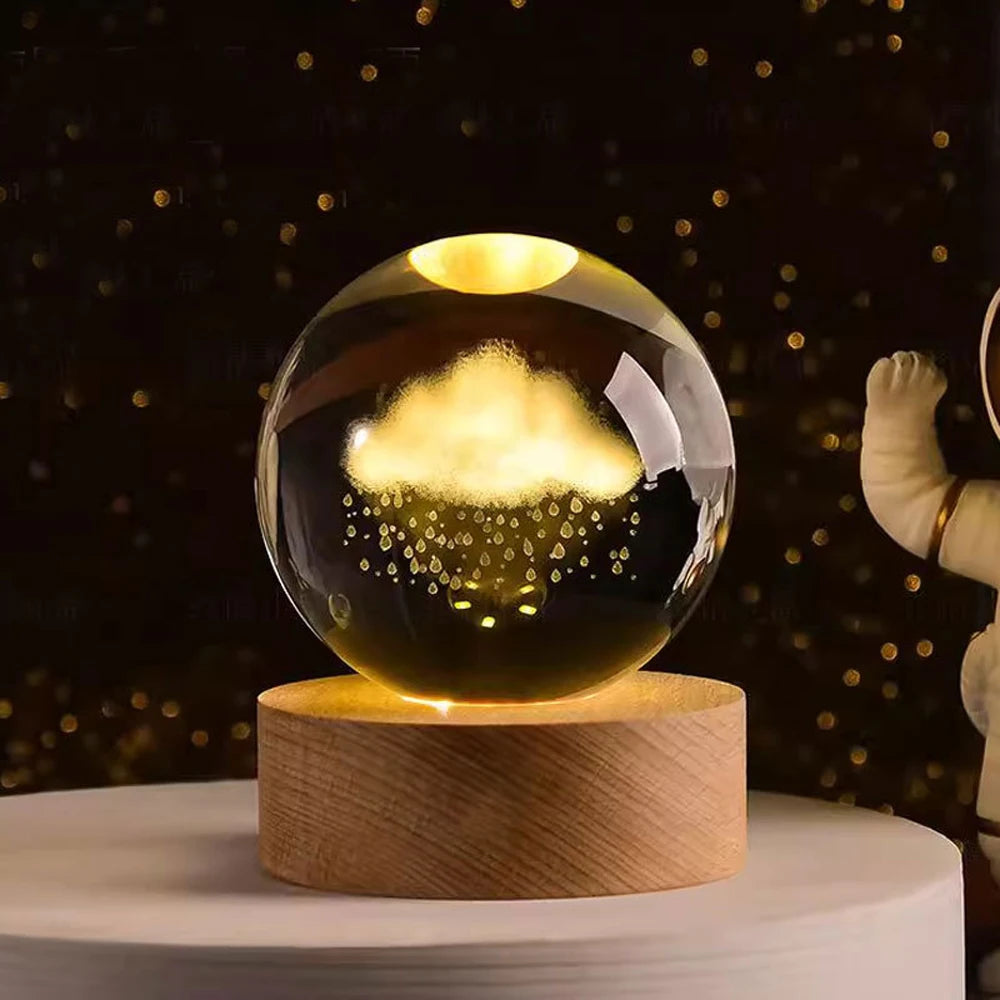 Flambery Crystal Ball Lamp