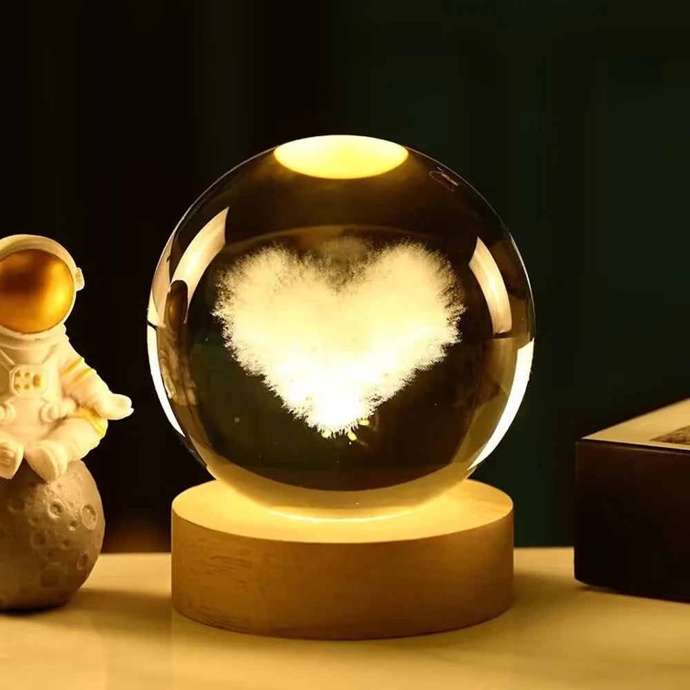 Flambery Crystal Ball Lamp