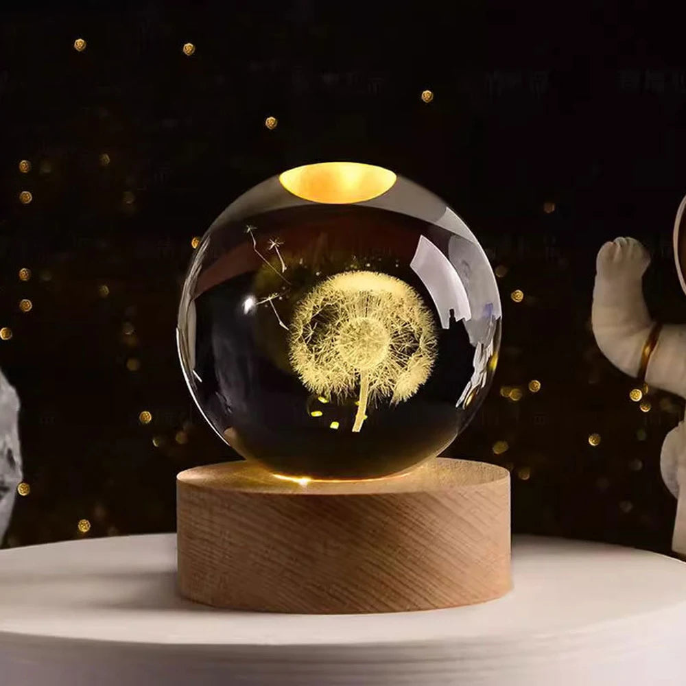 Flambery Crystal Ball Lamp