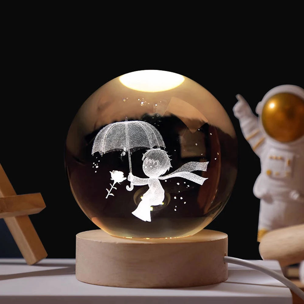 Flambery Crystal Ball Lamp