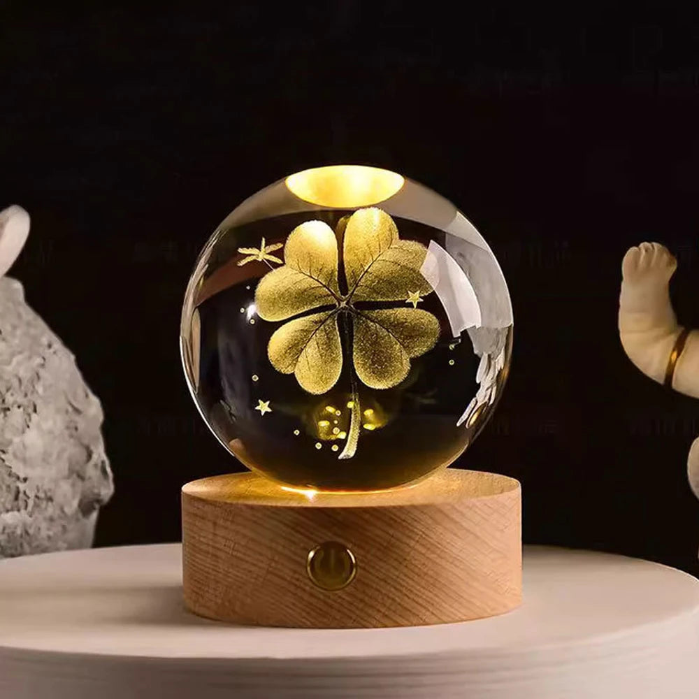 Flambery Crystal Ball Lamp